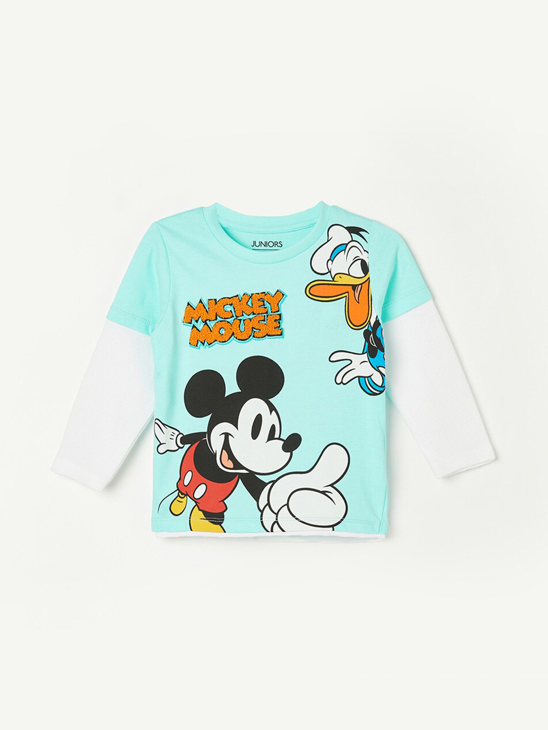 

Juniors by Lifestyle Boys Mickey & Friends Printed Pure Cotton T-shirt, Blue