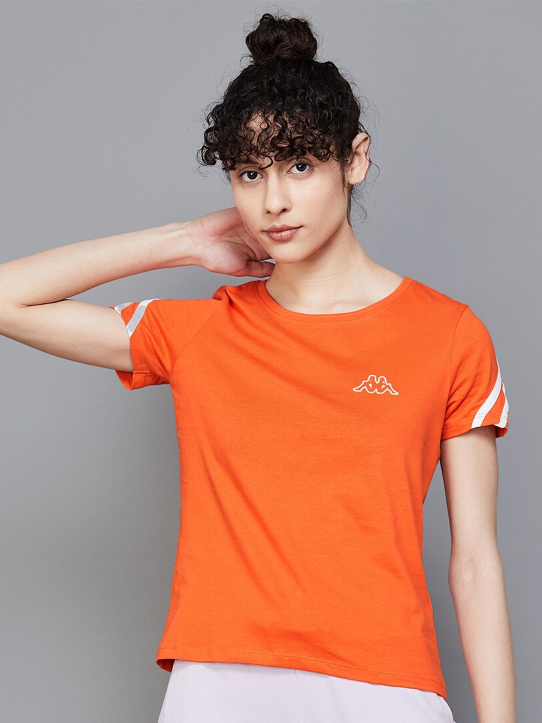 

Kappa Round Neck Pure Cotton T-shirt, Orange