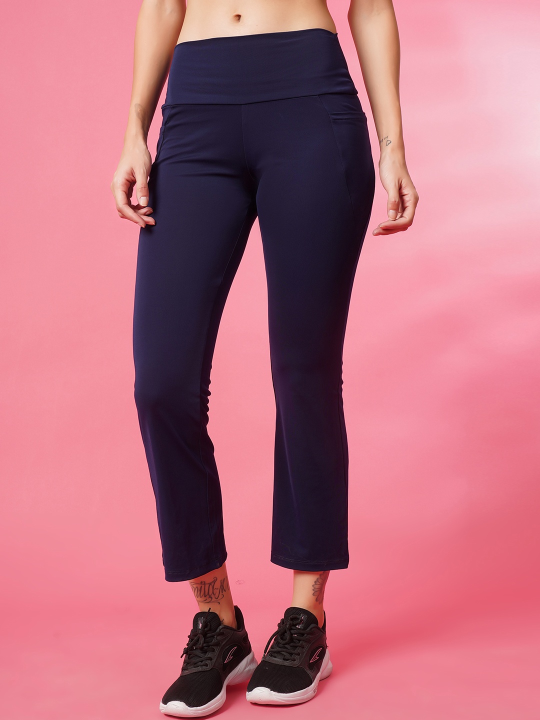 

PANDORNA Women High-Rise Track Pants, Blue