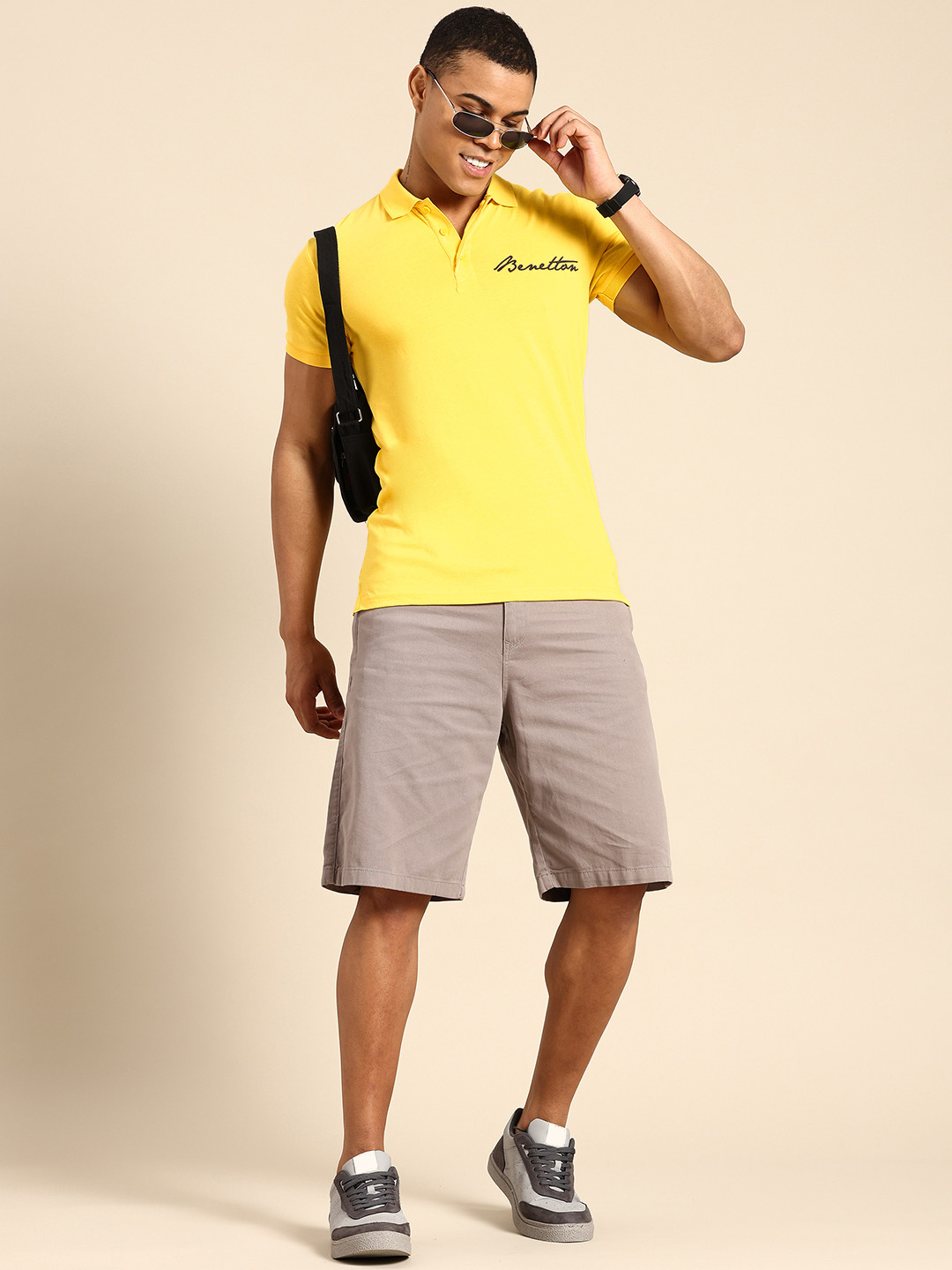 

United Colors of Benetton Polo Collar T-shirt, Yellow