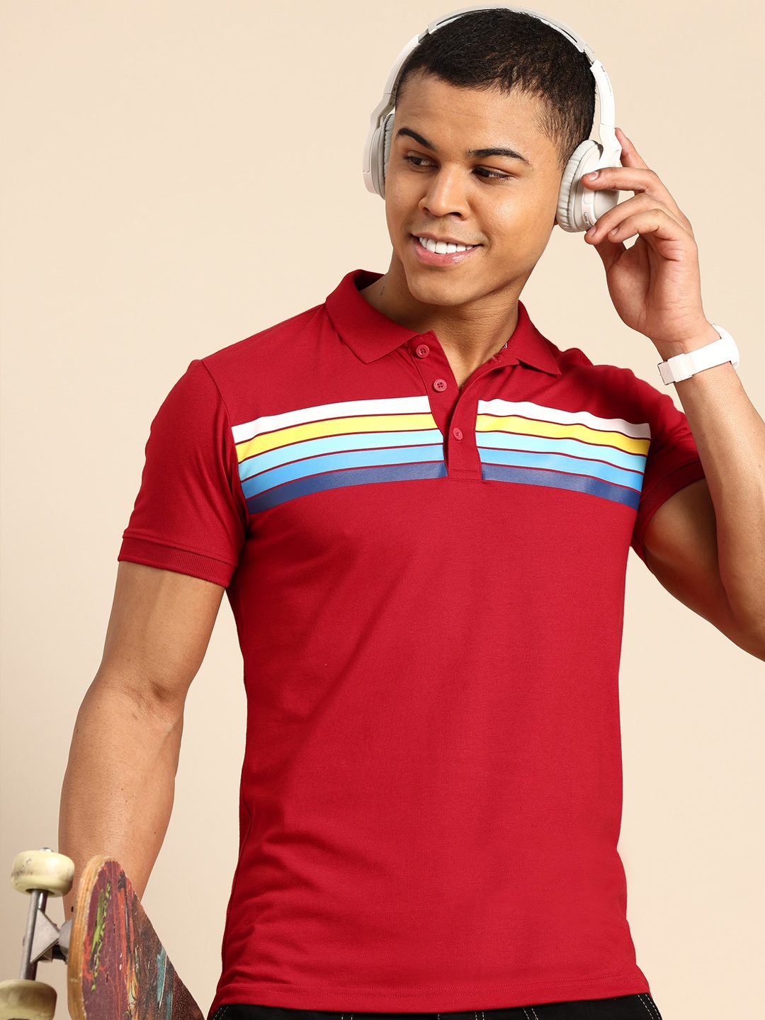 

United Colors of Benetton Polo Collar T-shirt, Red