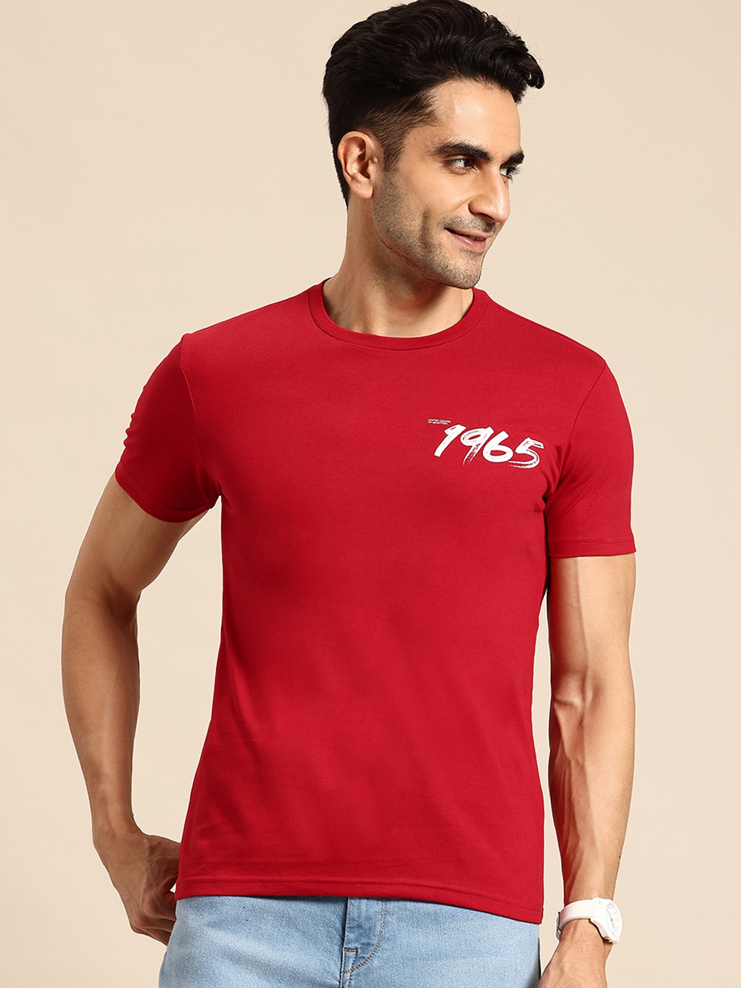 

United Colors of Benetton Round Neck T-shirt, Red