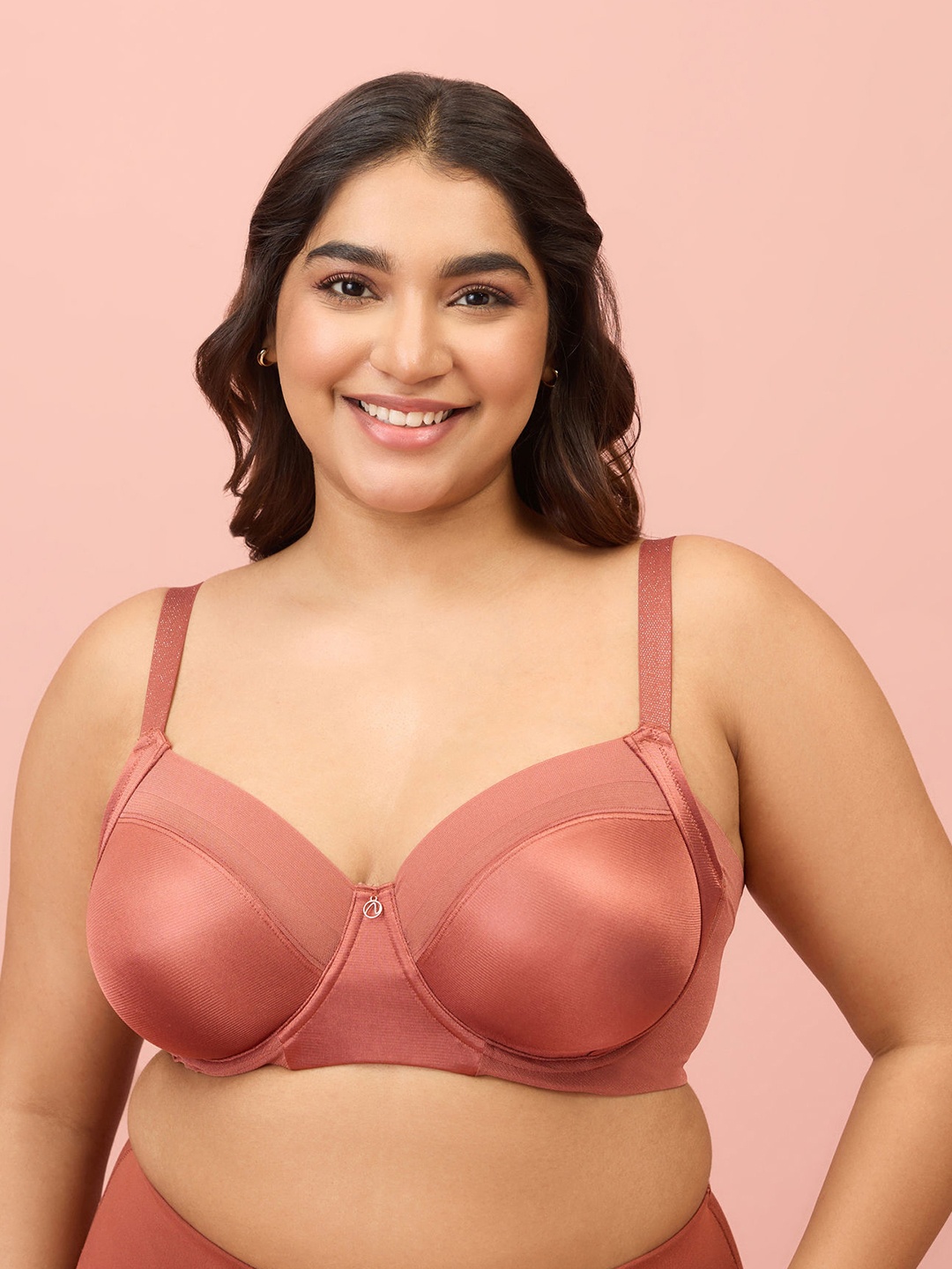 

Nykd By Nykaa Infinity Edge Super Support Non Padded Wired Full Coverage Bra NYB150, Rust