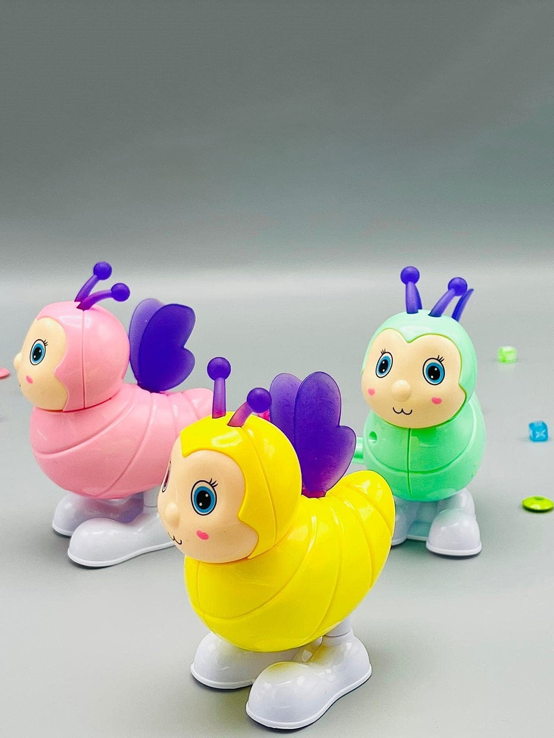 

ADKD Pack Of 3 Spring Jumping Bee Toys, Yellow