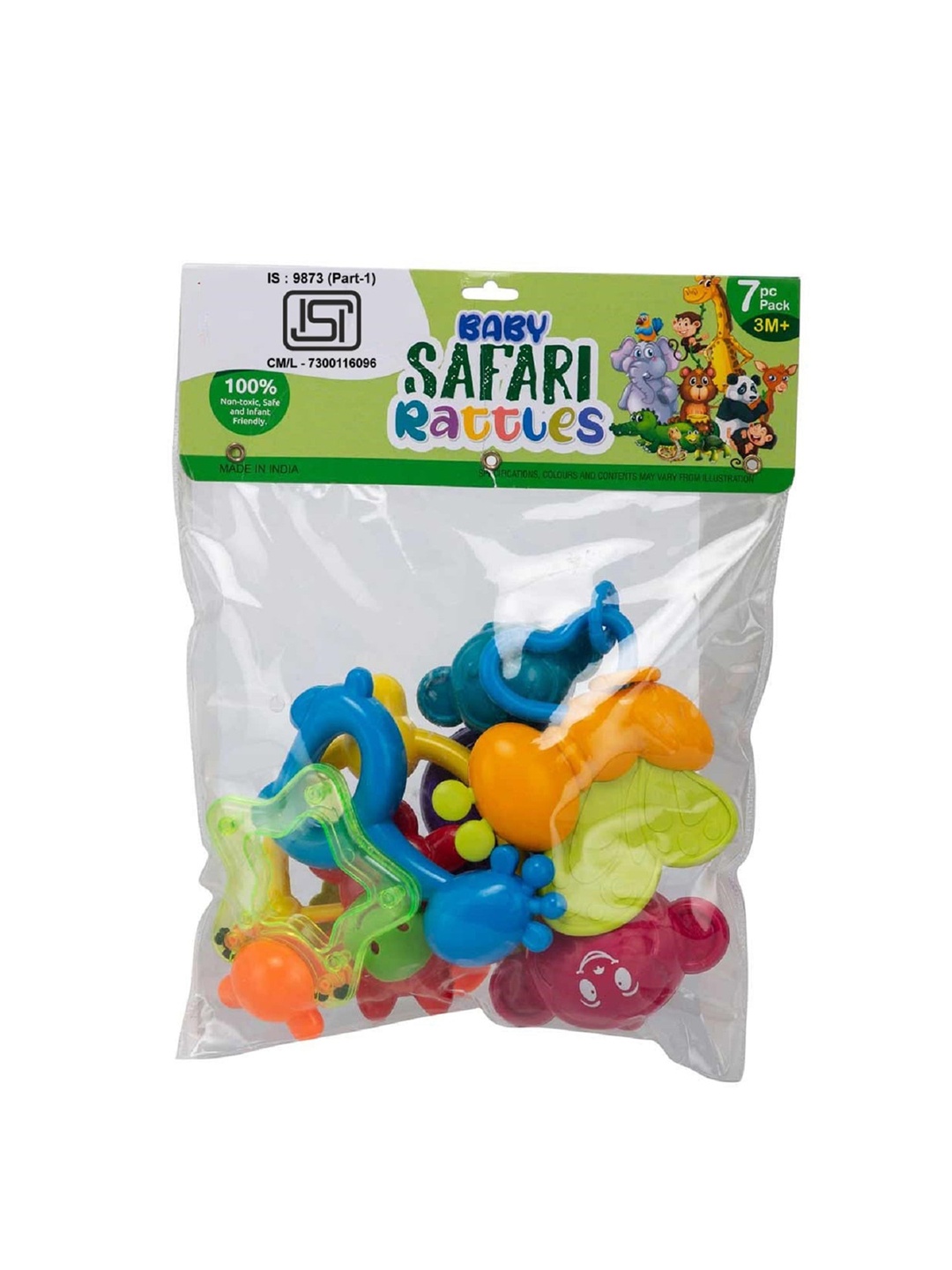 

ADKD Kids 7 Pcs Baby Rattle Set For New Born Babies Toy, Green