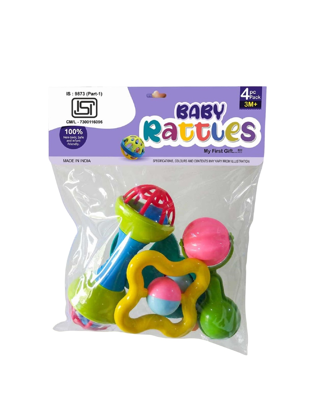 

ADKD Infants 4 Pieces Rattle Set, Green