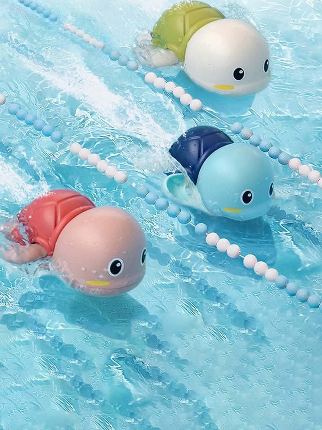 

ADKD Pack Of 3 Swimming Turtle Wind Up Bath Toy, Blue