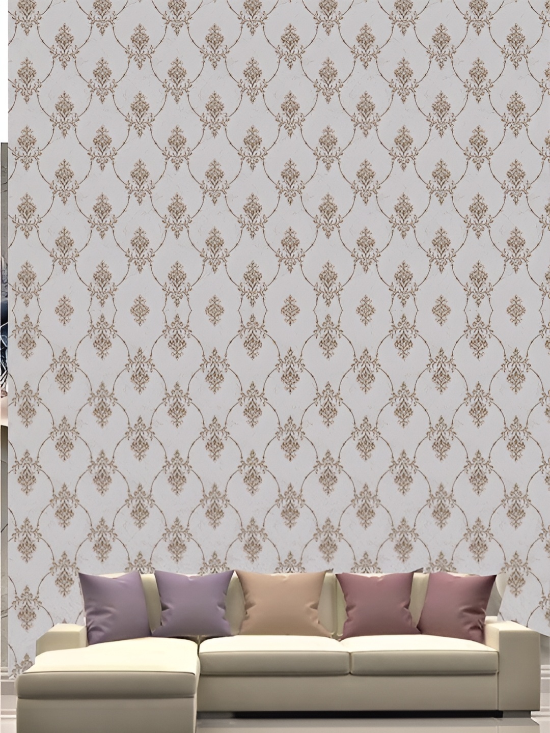 

KSHIRSA Grey & Brown Printed Self-Adhesive Laminated Wallpaper