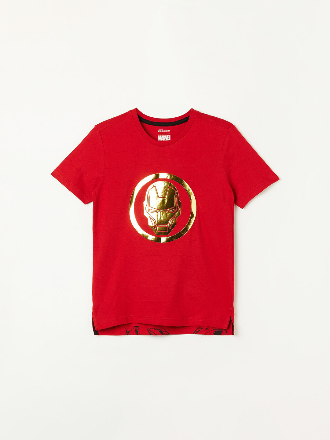 

Fame Forever by Lifestyle Boys Marvel Printed Round Neck Pure Cotton T-shirt, Red