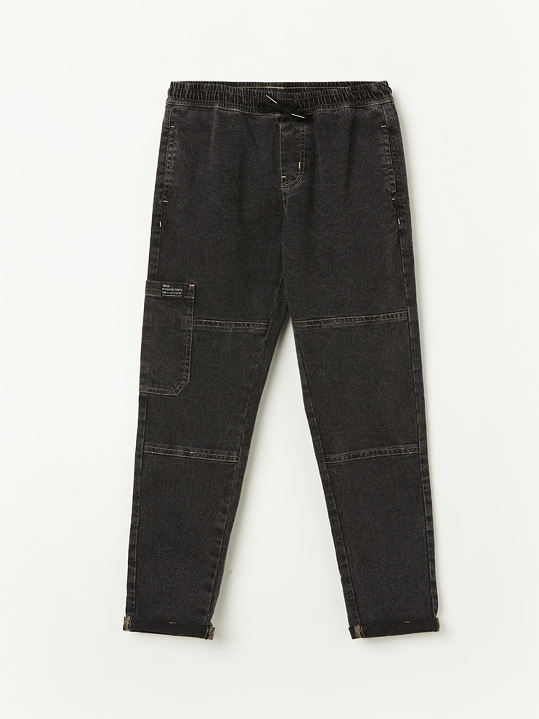 

Fame Forever by Lifestyle Boys Mid-Rise Denim Cargos, Black