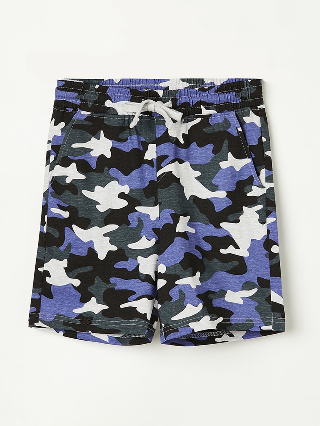 

Fame Forever by Lifestyle Boys Camouflage Printed Pure Cotton Shorts, Grey