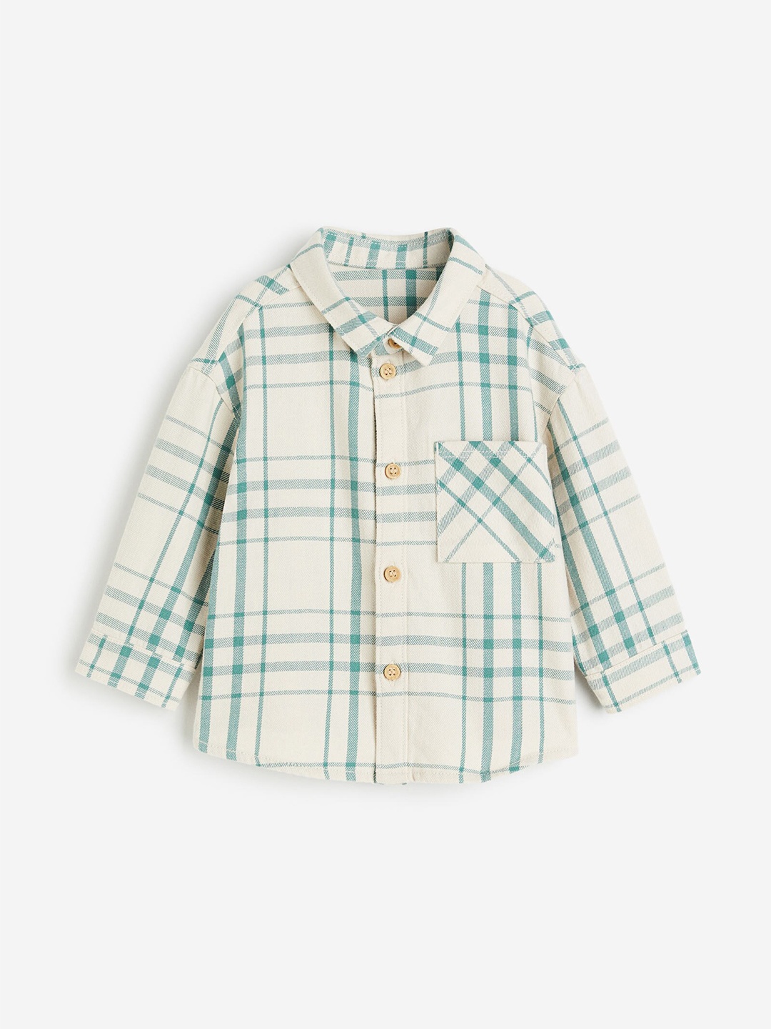 

H&M Boys Pure Cotton Flannel Shirt, White