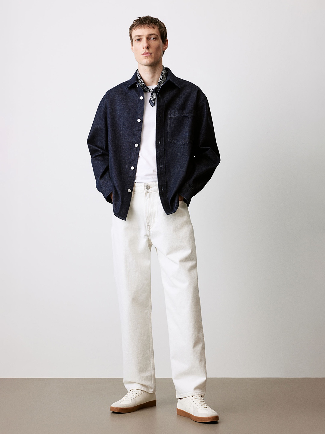 

H&M Regular Fit Denim Overshirt, Blue