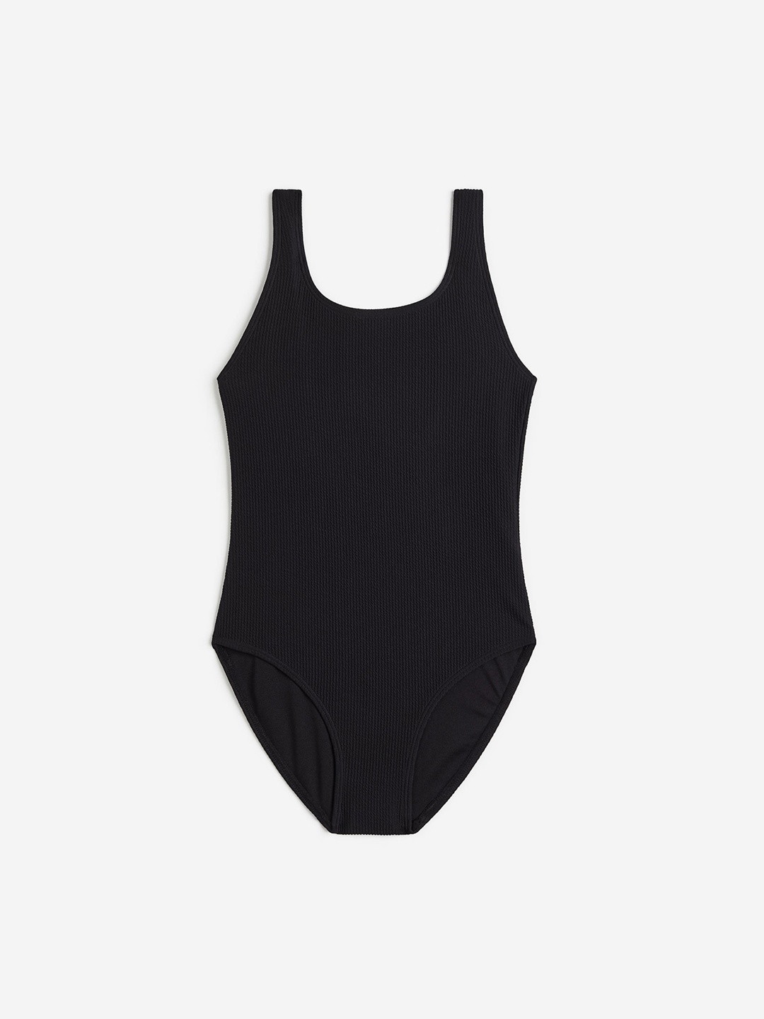 

H&M Girls Ribbed Swimsuit, Black