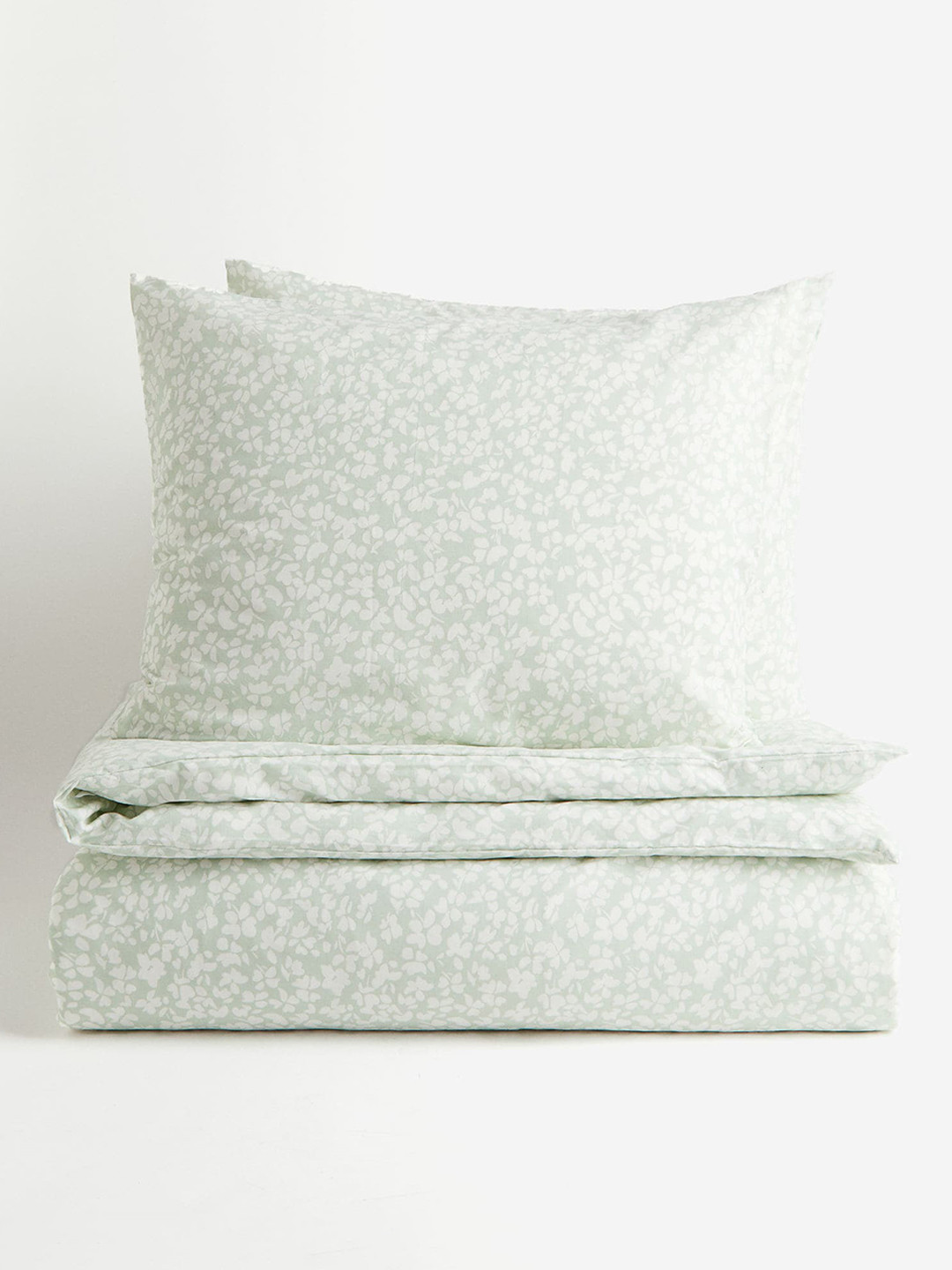 

H&M Green Double/King Size Cotton Duvet Cover Set