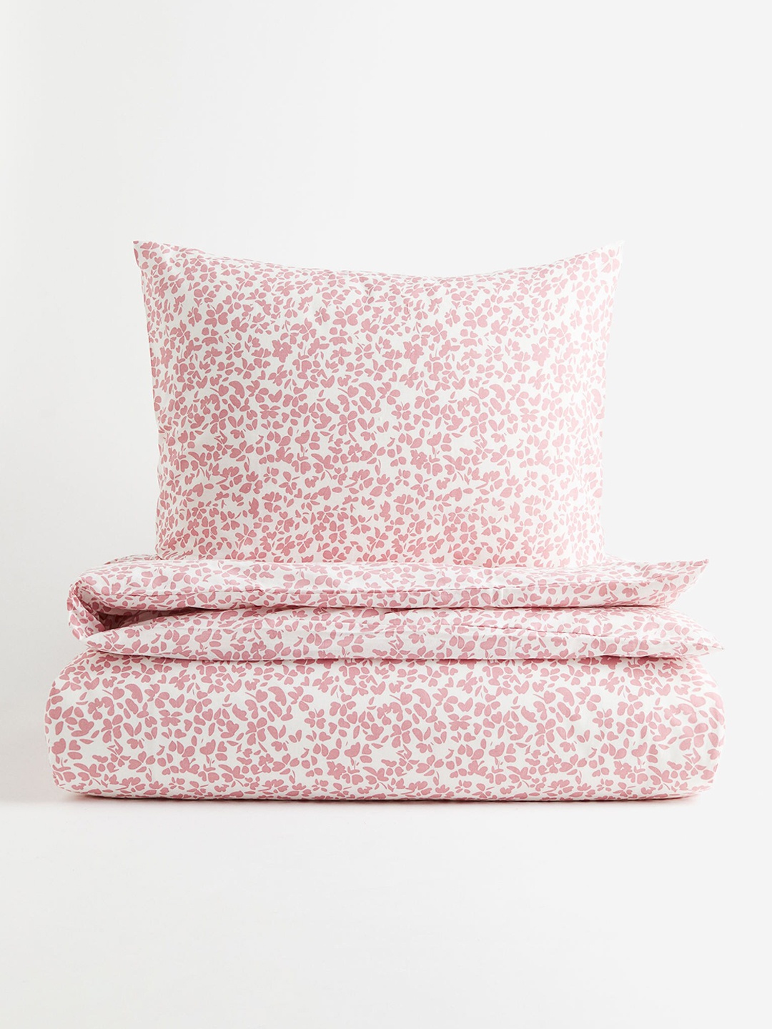 

H&M Pink Cotton Single Duvet Cover Set