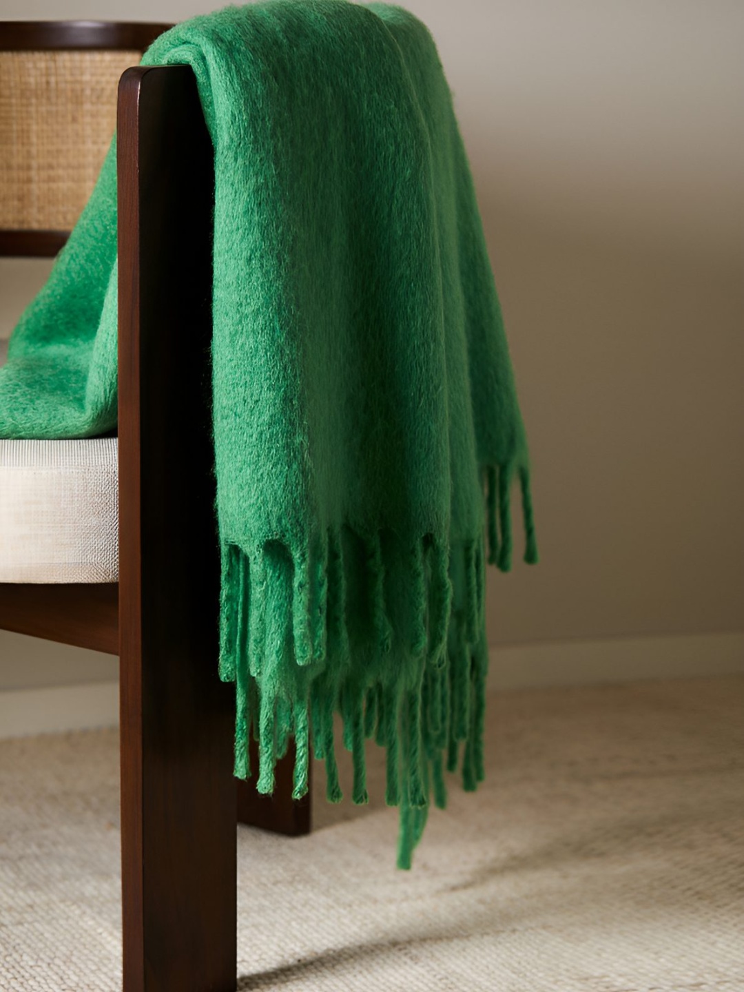 

H&M Green Wool-Blend Blanket