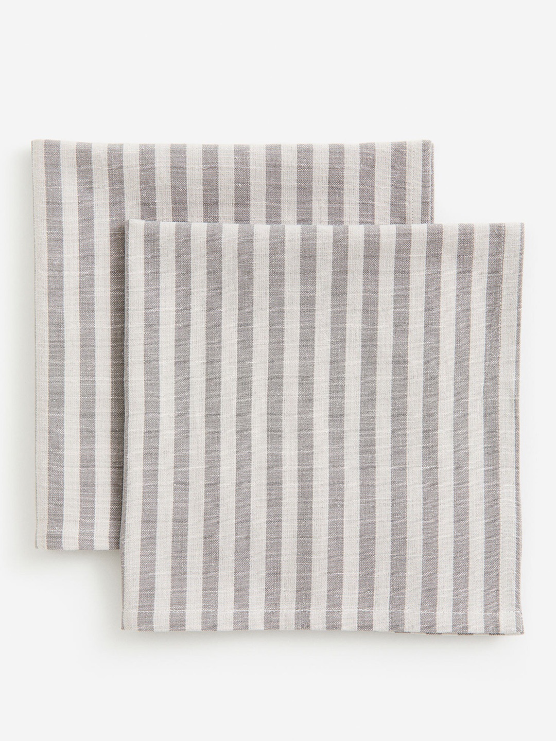 

H&M 2-Pack Beige & Grey Linen-Blend Napkins