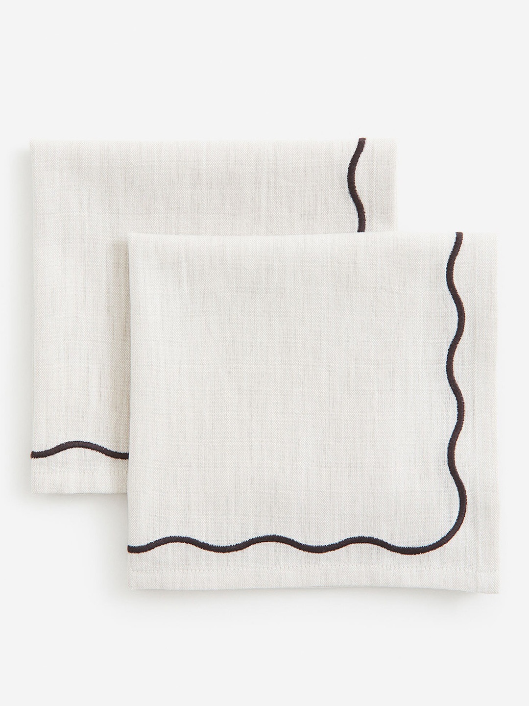 

H&M Beige Pure Cotton 2-Pack Napkins