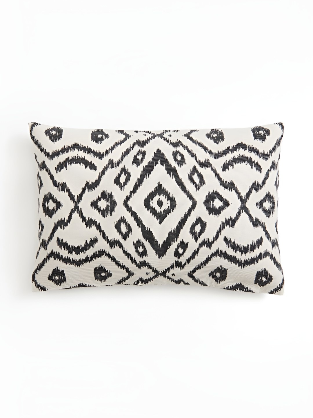 

H&M Grey Patterned Pure Cotton Cushion Cover, White