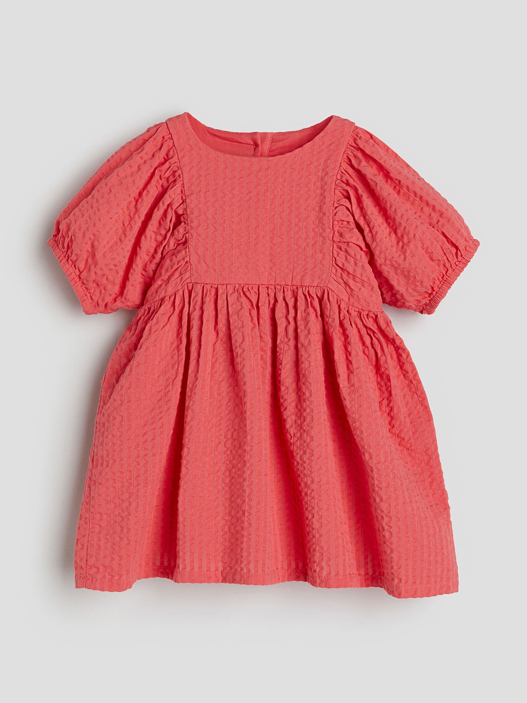 

H&M Girls Seersucker Cotton Dress, Red