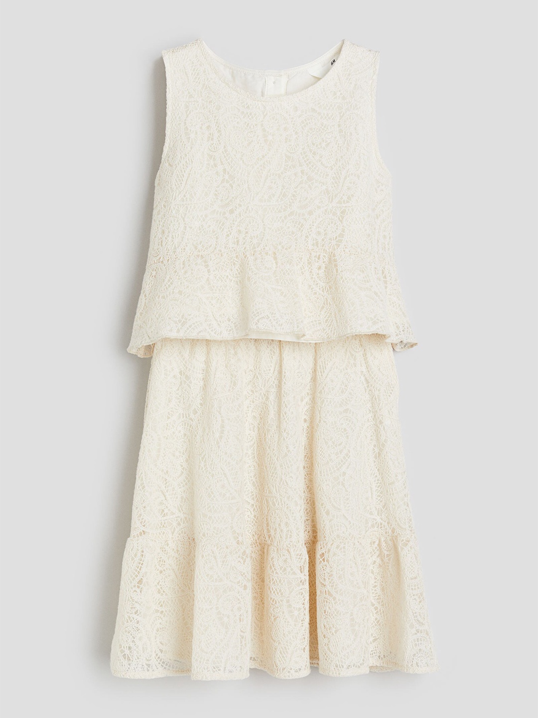 

H&M Girls 2-Piece Lace Top and Skirt Set, White