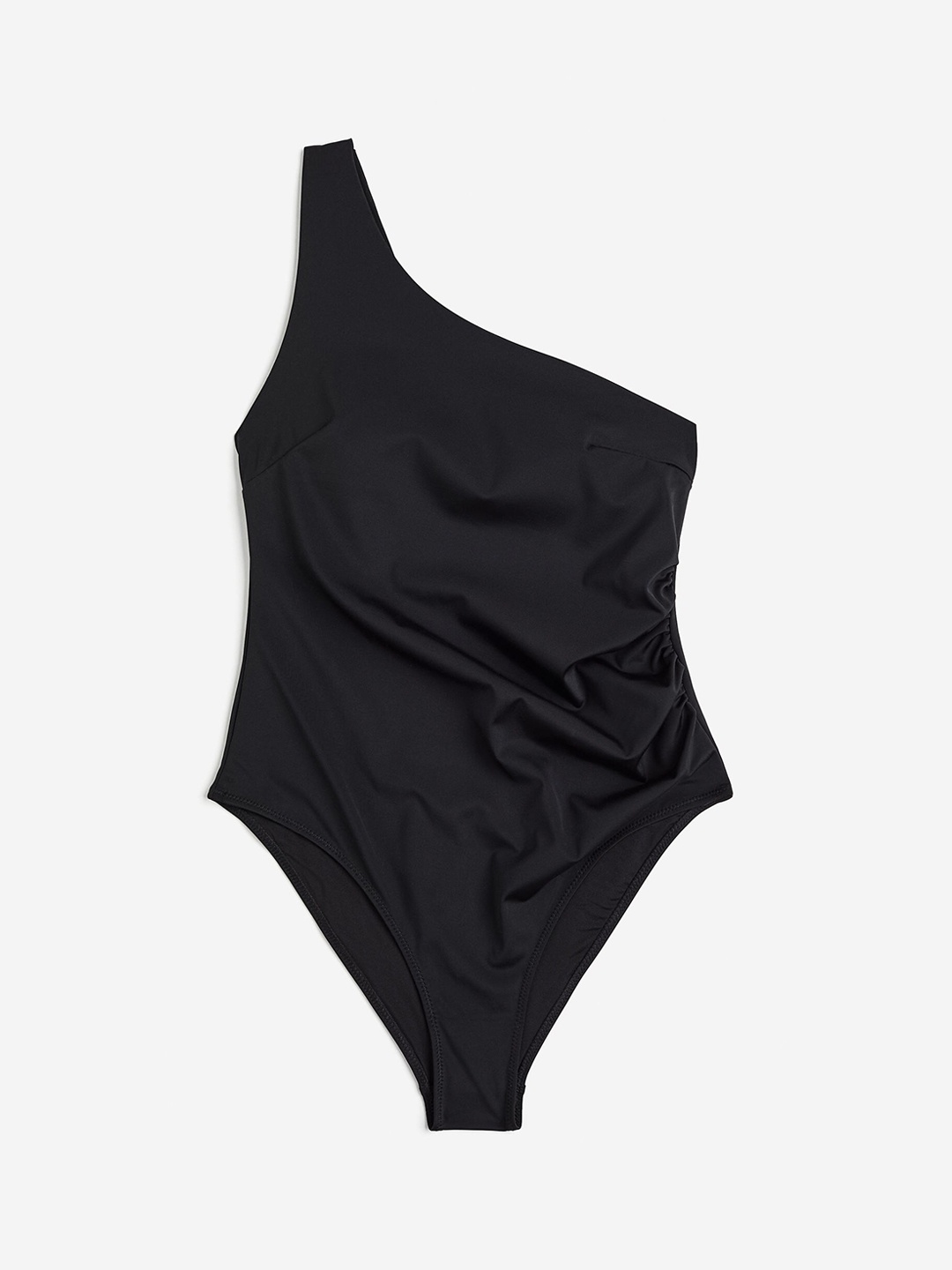 

H&M Light Shape One-Shoulder Swimsuit, Black