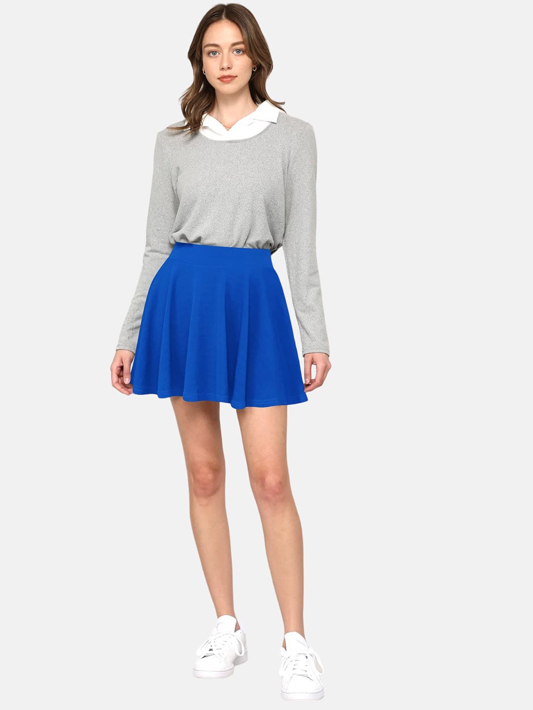 

BAESD A-Line Skirt With Attached Shorts, Blue