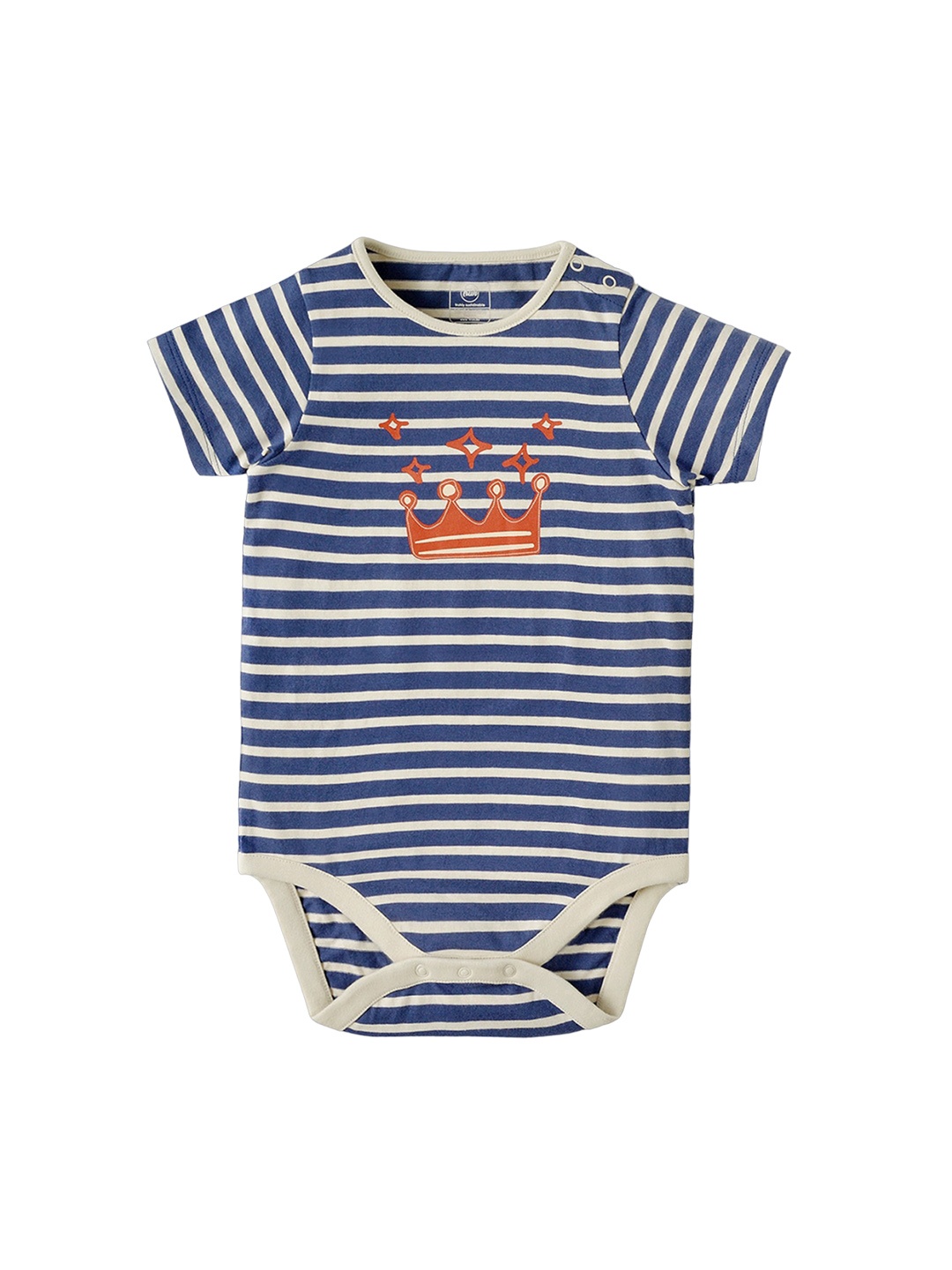 

INCLUD Infants Printed Pure Cotton Bodysuit, Navy blue