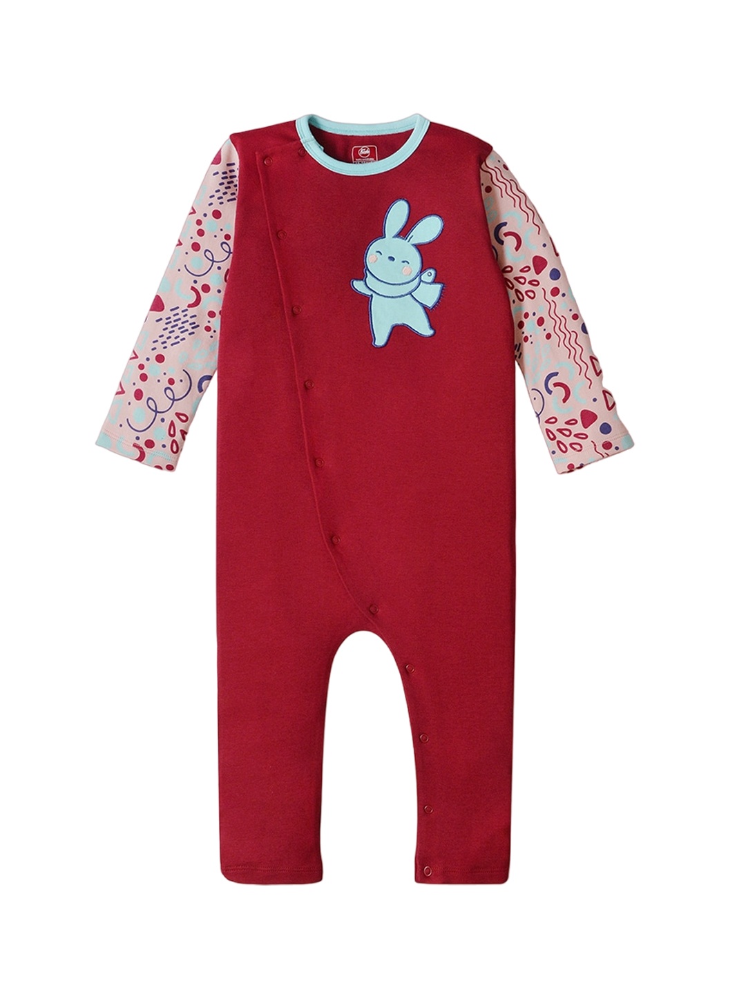 

INCLUD Infants Graphic Printed Pure Cotton Rompers, Red