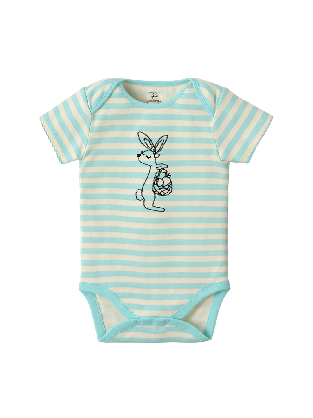 

INCLUD Infants Printed Pure Cotton Bodysuit, Blue