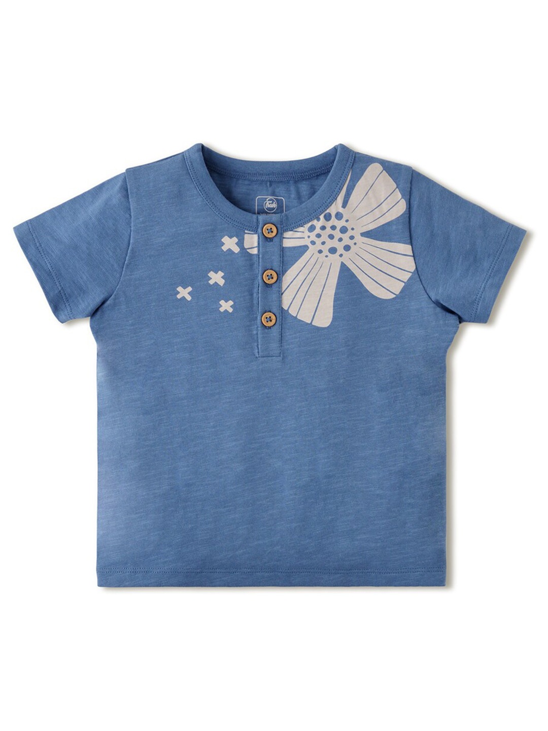 

INCLUD Infant Boys Floral Printed Pure Cotton T-shirt, Blue