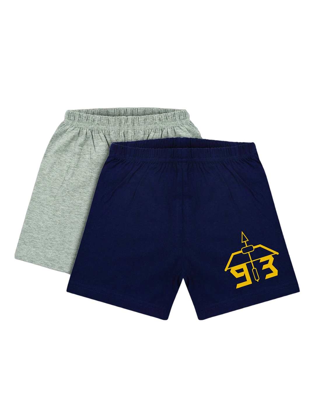 

CoolTees4U Kids Pack of 2 Graphic Printed Cotton Shorts, Navy blue