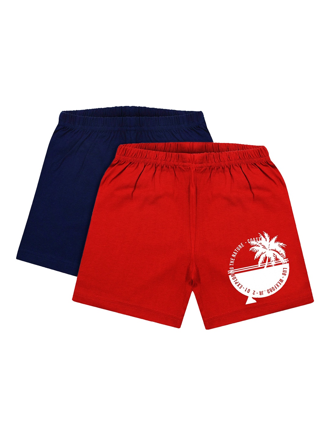 

CoolTees4U Kids Pack of 2 Graphic Printed Cotton Shorts, Navy blue