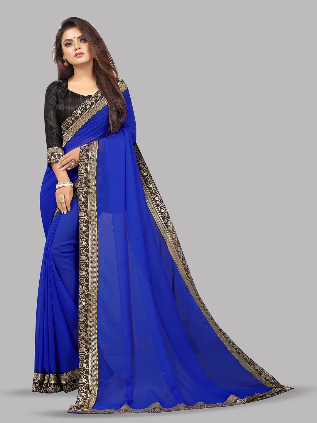 

Reeta Fashion Gotta Patti Pure Georgette Saree, Blue