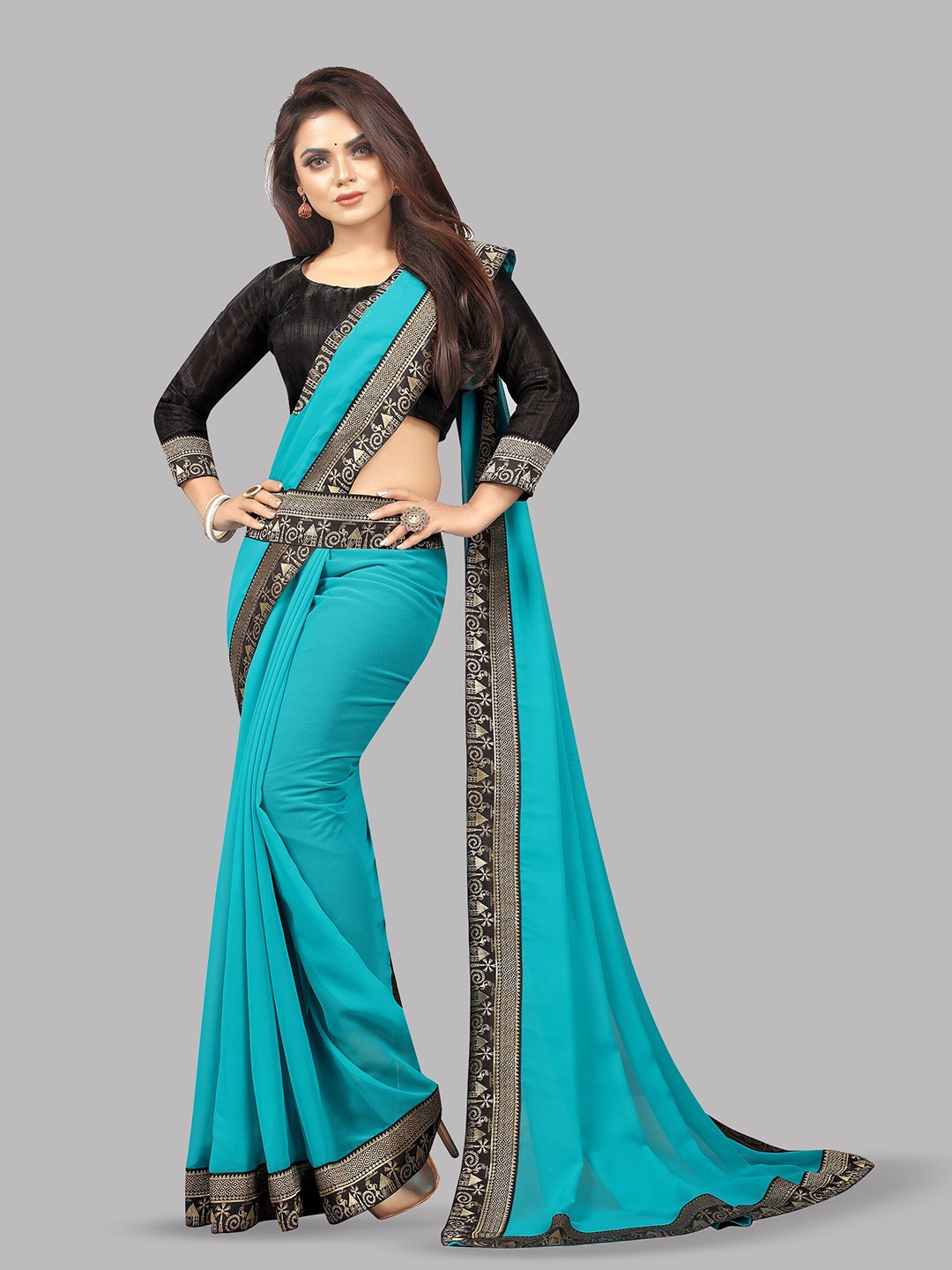 

Reeta Fashion Pure Georgette Saree, Blue