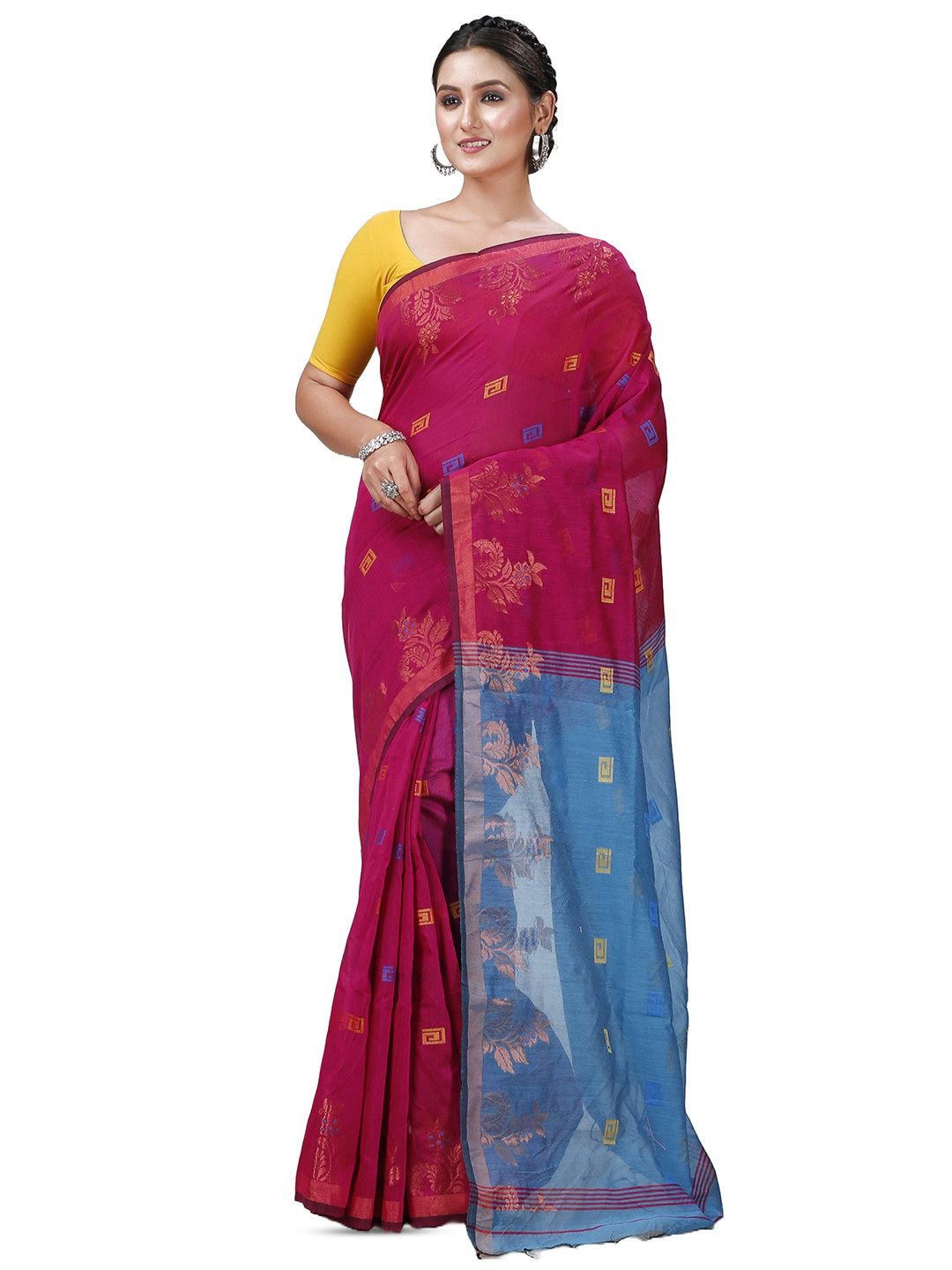 

DipDiya Woven Design Zari Saree, Purple