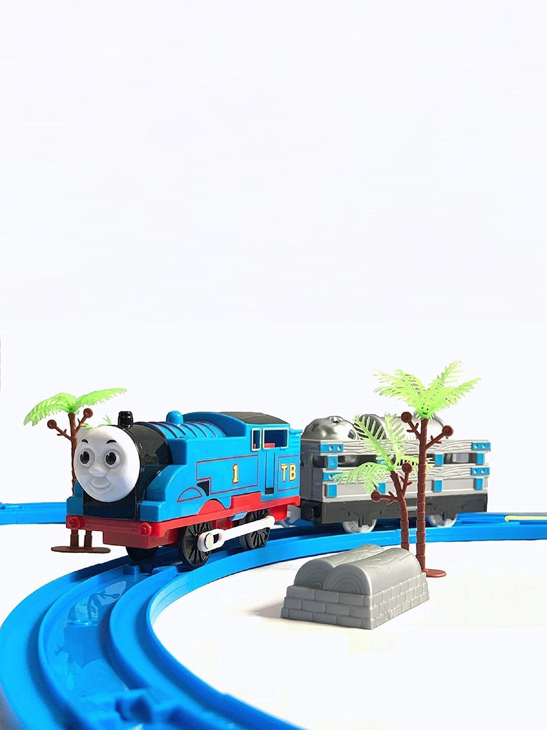 

ADKD Kids Thomas Train & Track Set With Changeable Tracks With Sound Toy, Blue