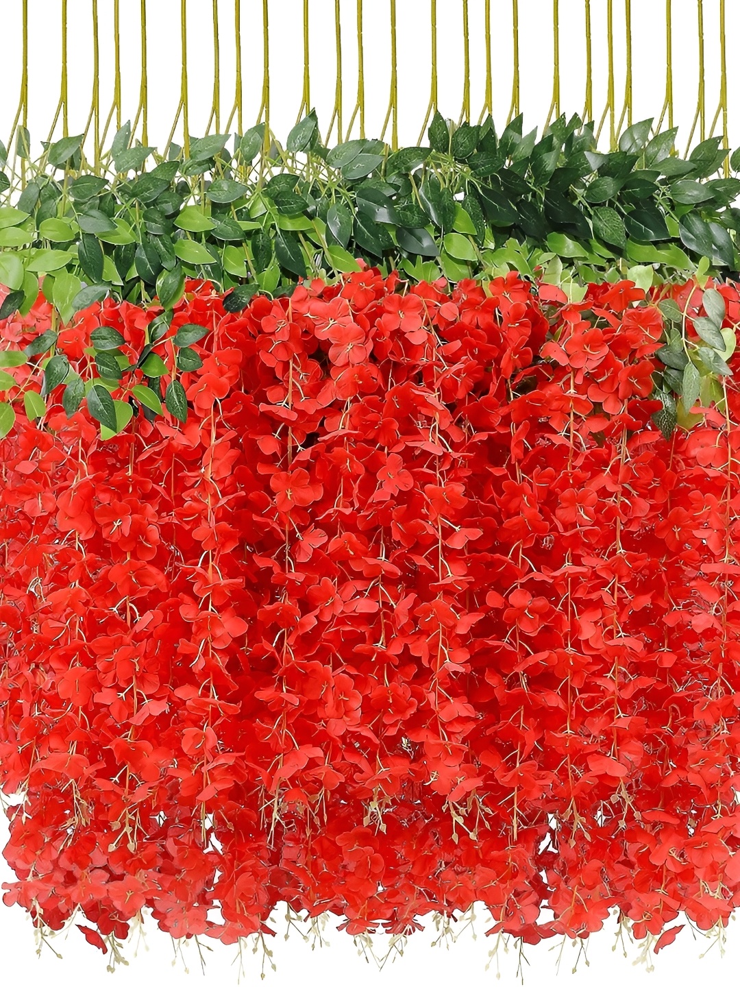 

Satyam Kraft Red & Green 6 Pieces Hanging Artificial Flowers