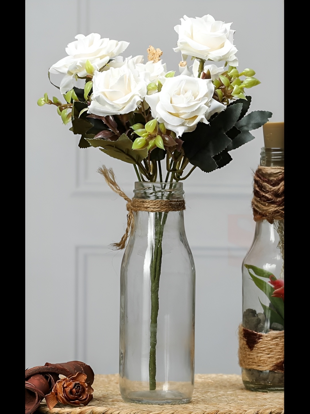 

Satyam Kraft White Rose Artificial Flower