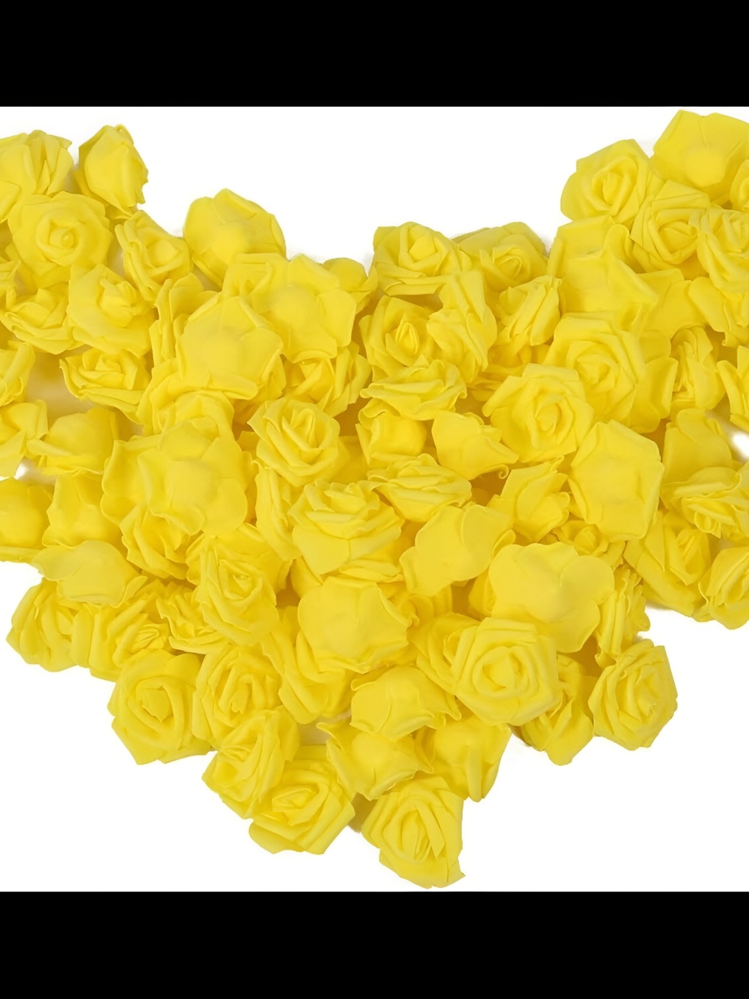 

Satyam Kraft Yellow 12 Pieces Rose Artificial Flowers