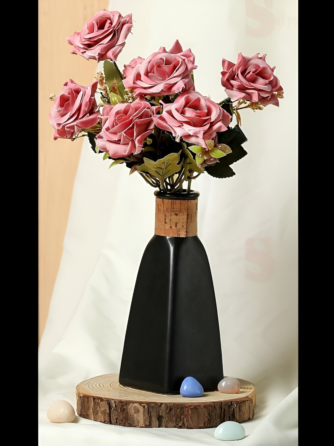 

Satyam Kraft Pink Rose Artificial Flower