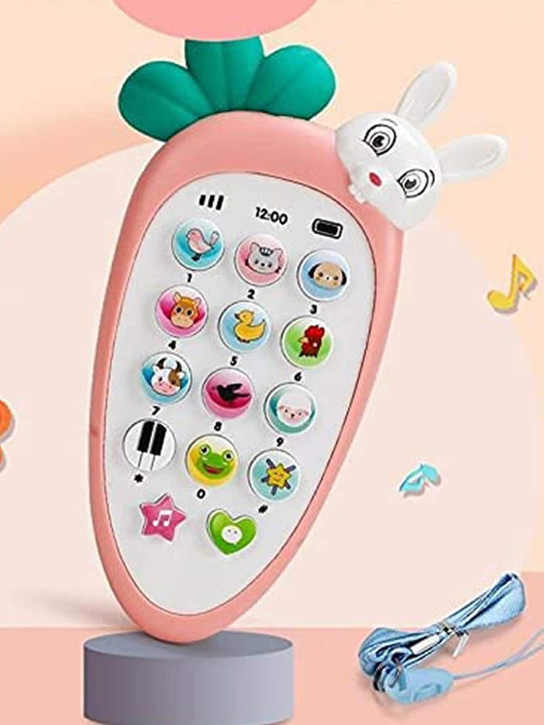 

ADKD Kids Mobile Phone Toy with Musical Sound & Light, White
