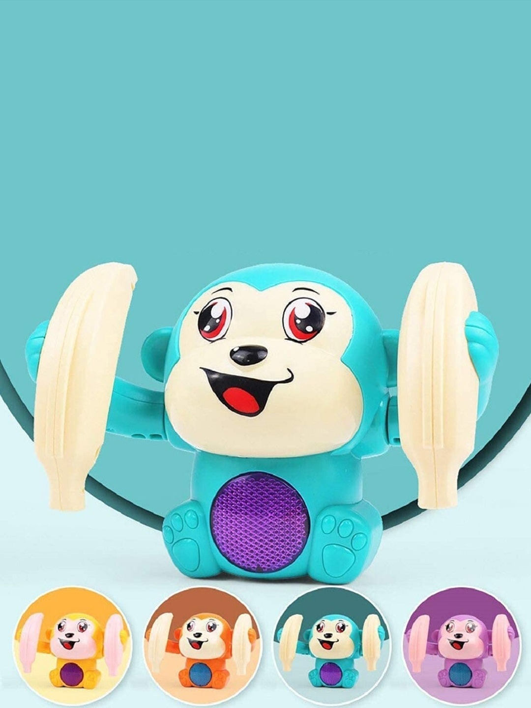 

ADKD Kids Monkey Toy With Light & Music, Blue