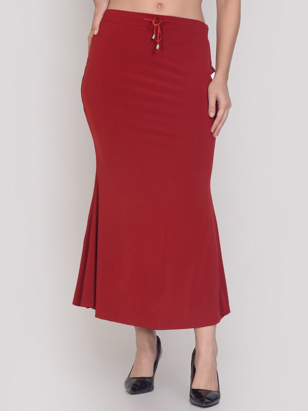 

MISEEN Mermaid Fit High Rise Stretchable Seamless Saree Shapewear, Burgundy