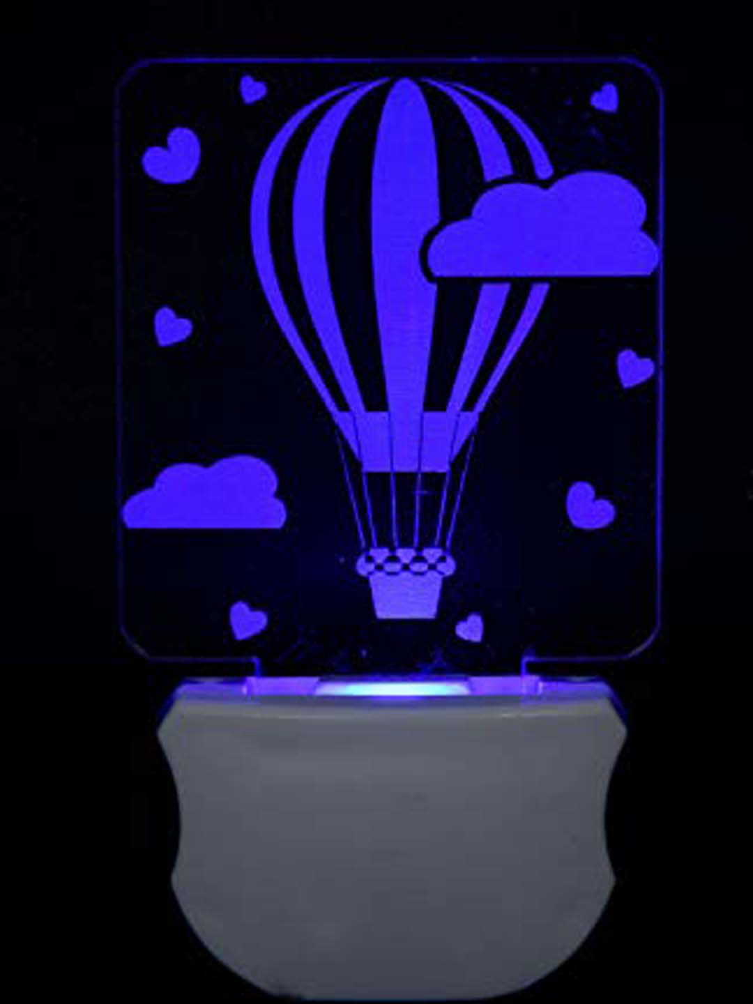 NMII Blue Hot Air Balloon Printed Square Table Lamps