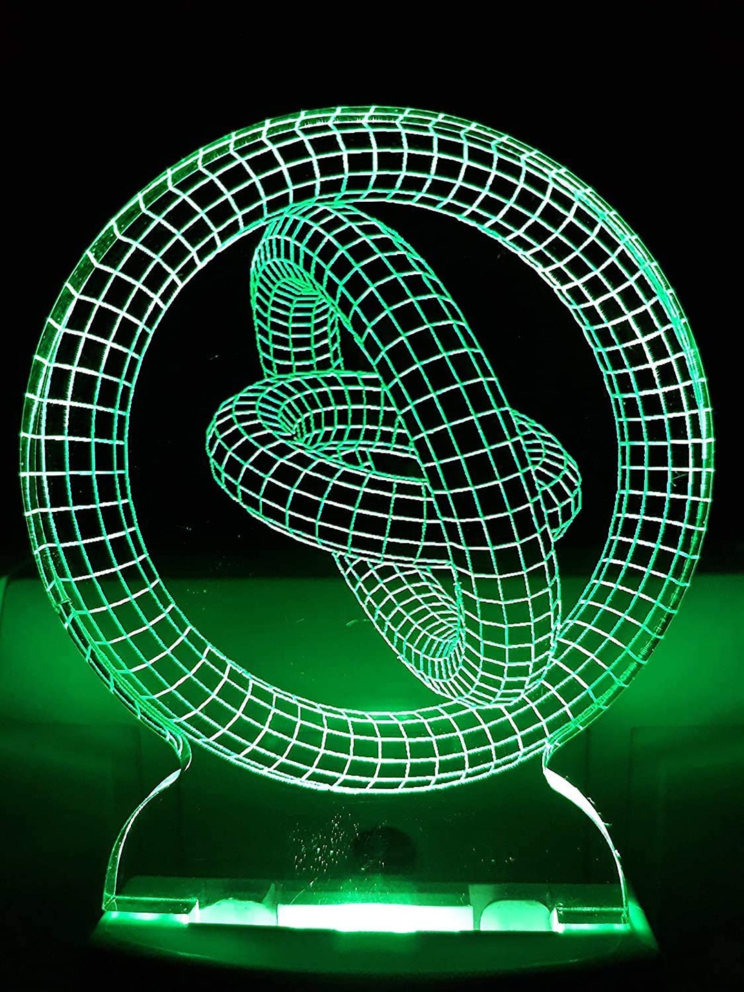 

NMII Blue & Green Printed Acrylic 3D Illusion Plug Night Lamp