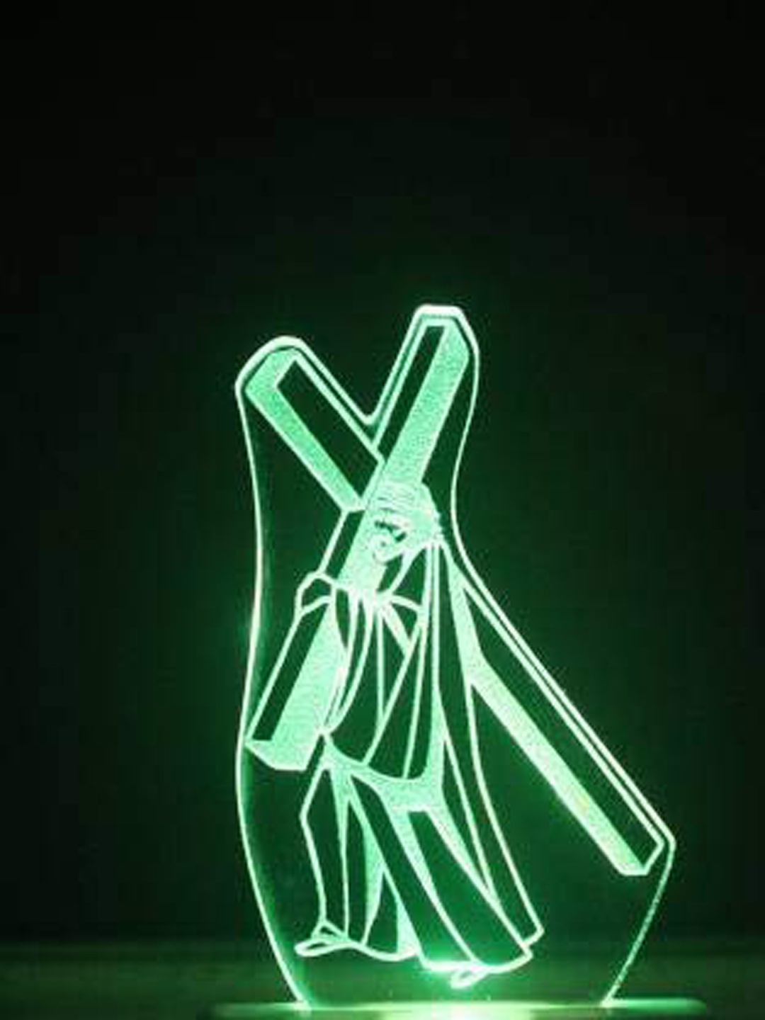 

NMII White Abstract Shaped Table Lamps, Green