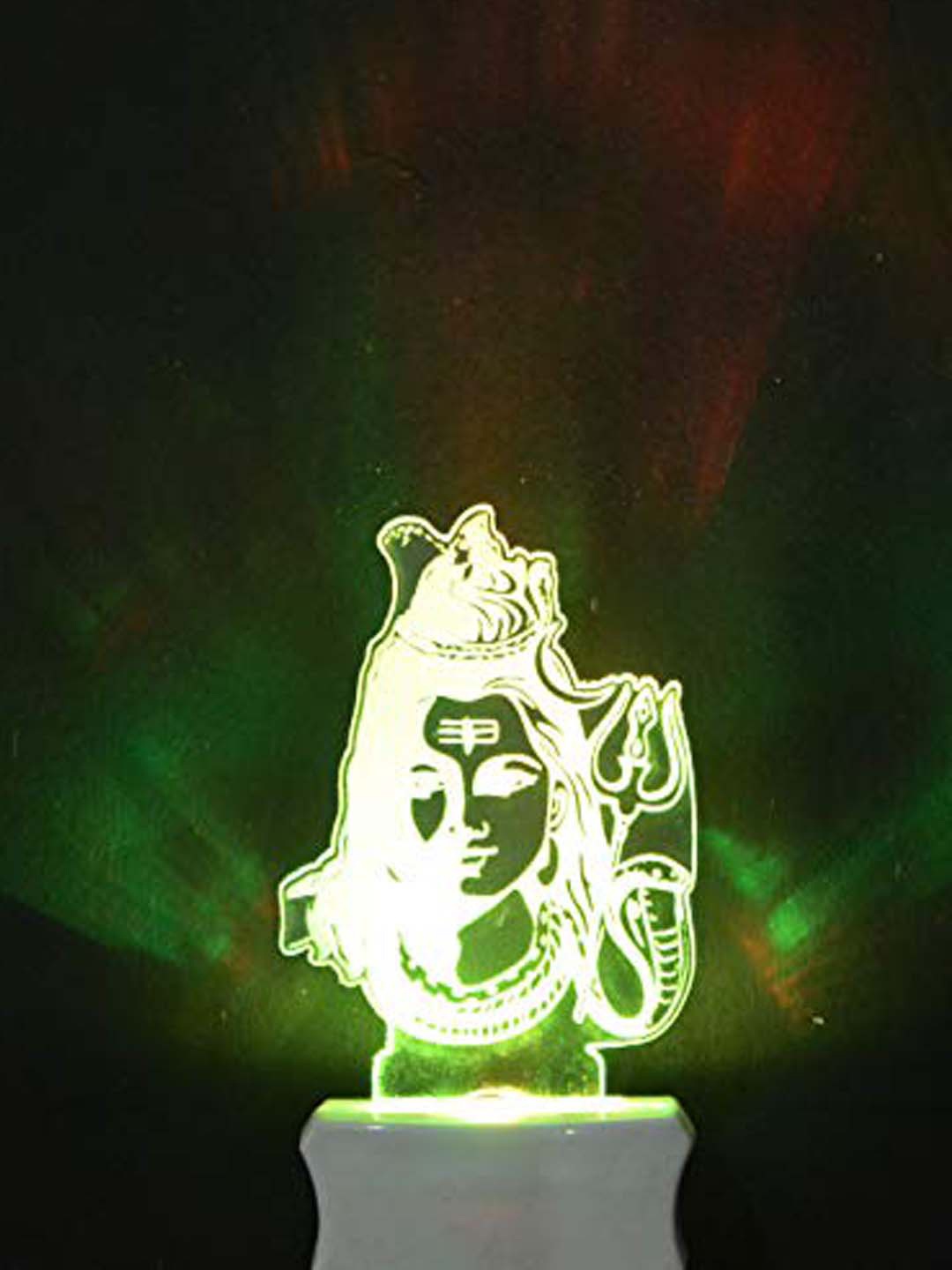 

NMII White & Blue Printed Lord Shiv Acrylic 3D Illusion Plug Night Lamp