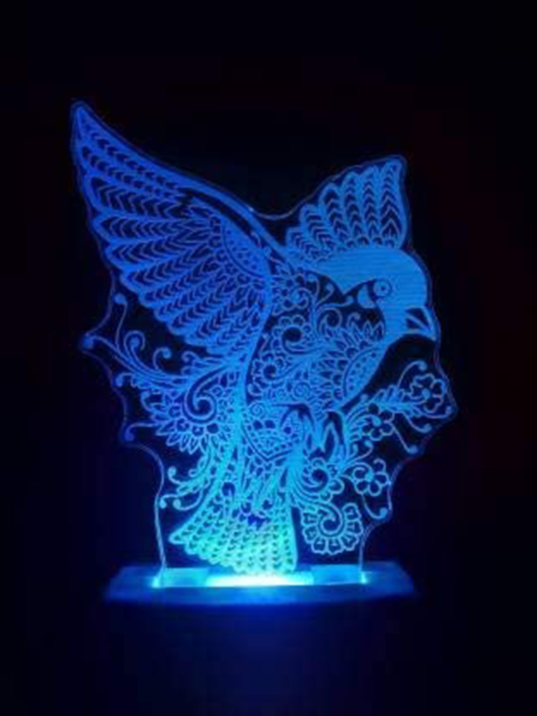 

NMII Transparent 3D Illusion Bird Printed Night Lamp